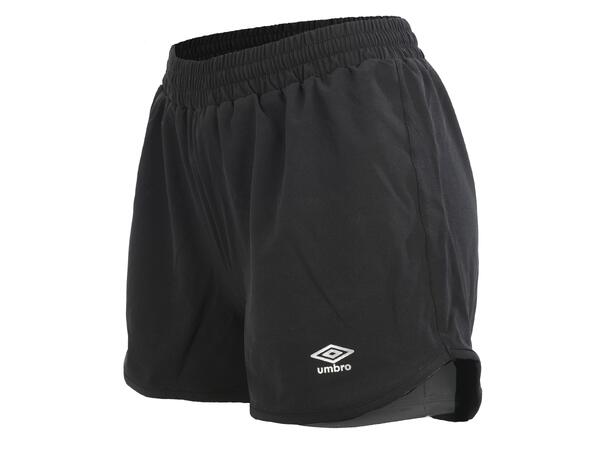 UMBRO Edina Shorts w/tight Sort 40 Shorts med fastsydd tights 